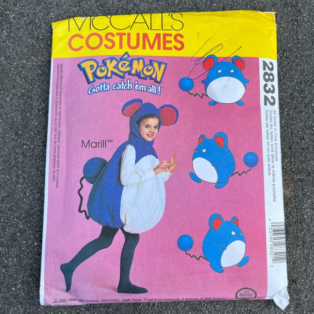 Vintage McCalls Pokémon Pattern #2832: Madrill - UNCUT